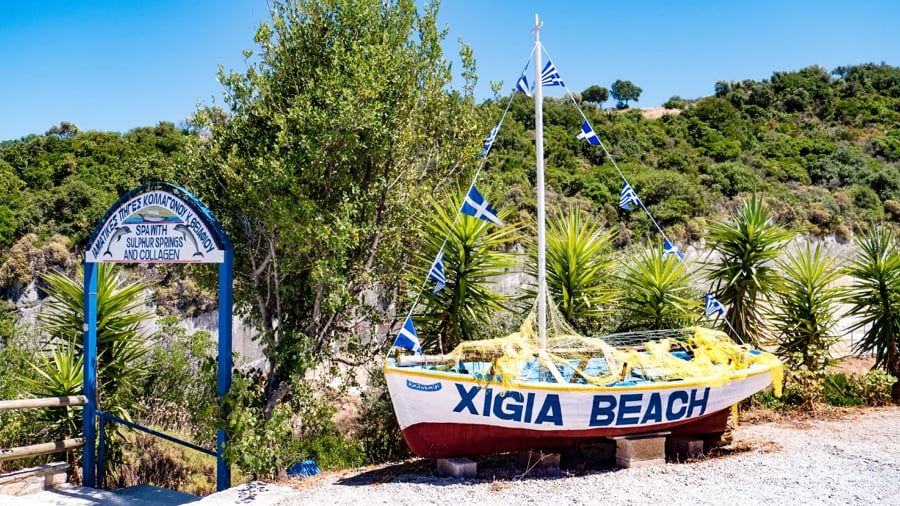 Xigia Beach Zakynthos Entrance