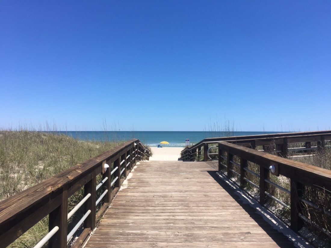 A pathway going to the beach of carolina