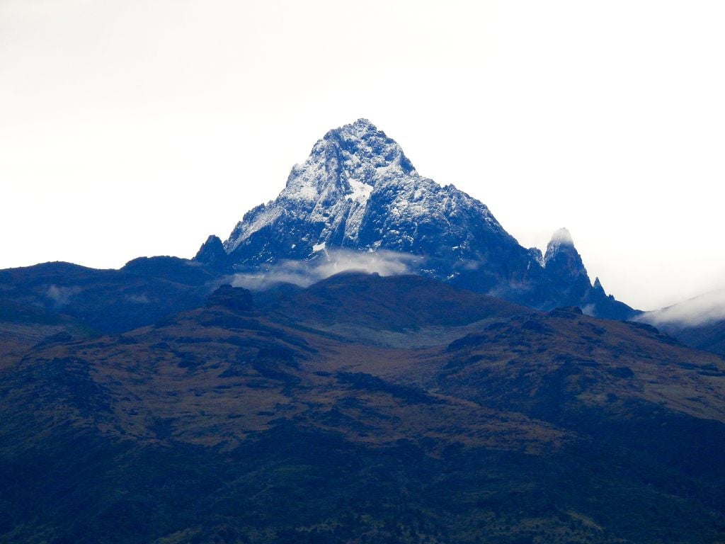 mount kenya covered in snow