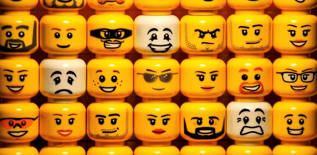 Photo of multiple lego heads