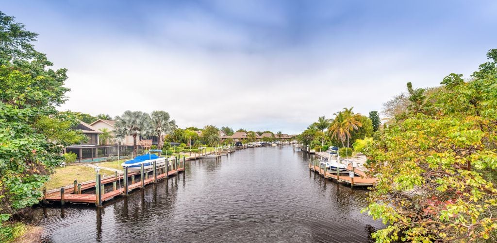 Sanibel Island canal and vegetation