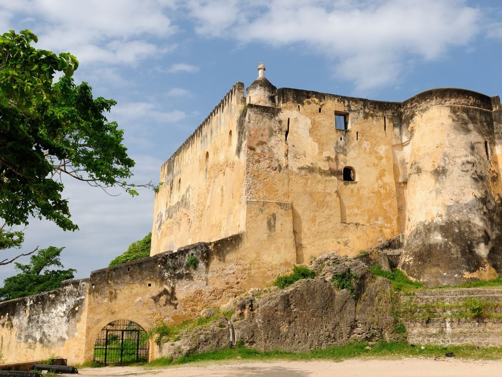 jesus fort mombasa with blue sky