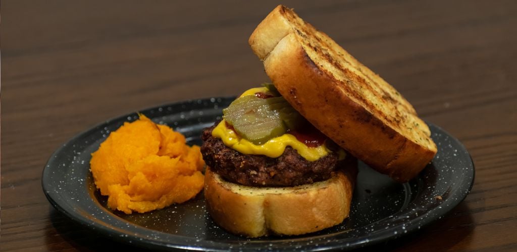 Delicious burger on a texas toast