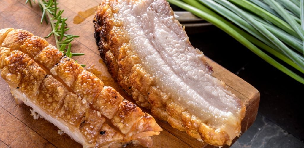 A delicious crispy pork belly