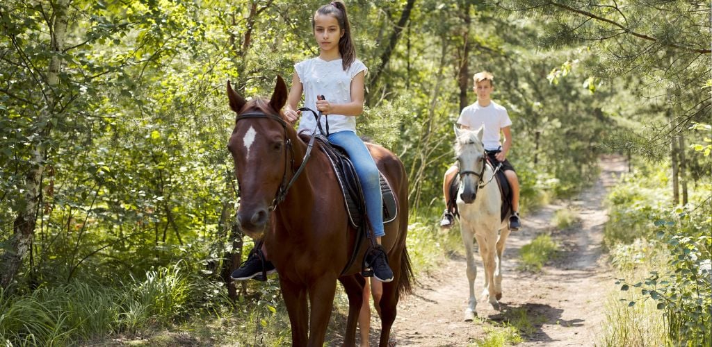 Horse Back Riding in a Trail 