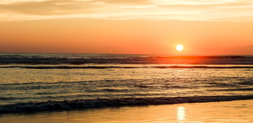 Sunset on the beach 