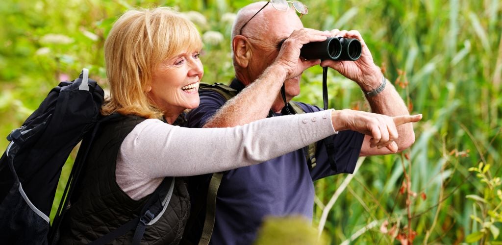 2 Person watching birds 