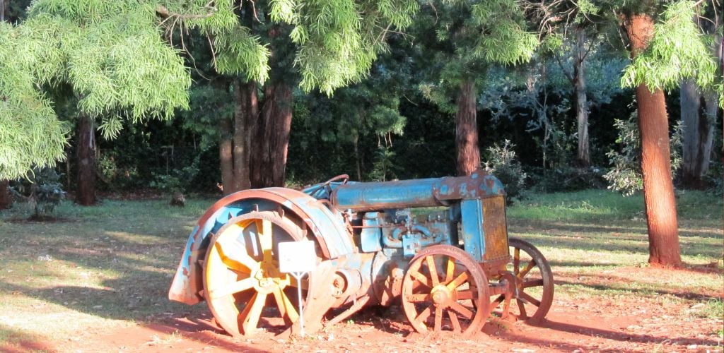 Karen Blixen Museum with an old Tractor 