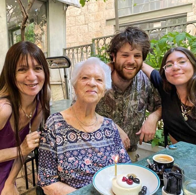 Liel Fishbien, 25, with his family.