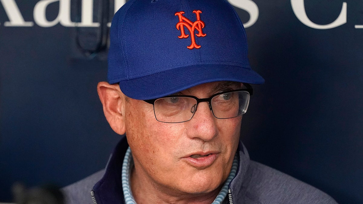 Steve Cohen in the Mets' dugout