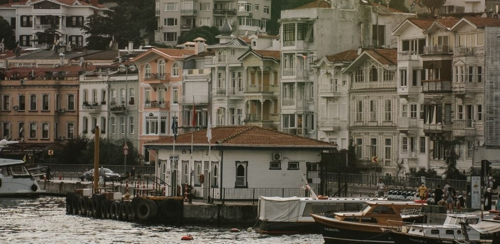 Waterfront Buildings in Bebek, Istanbul, Turkey