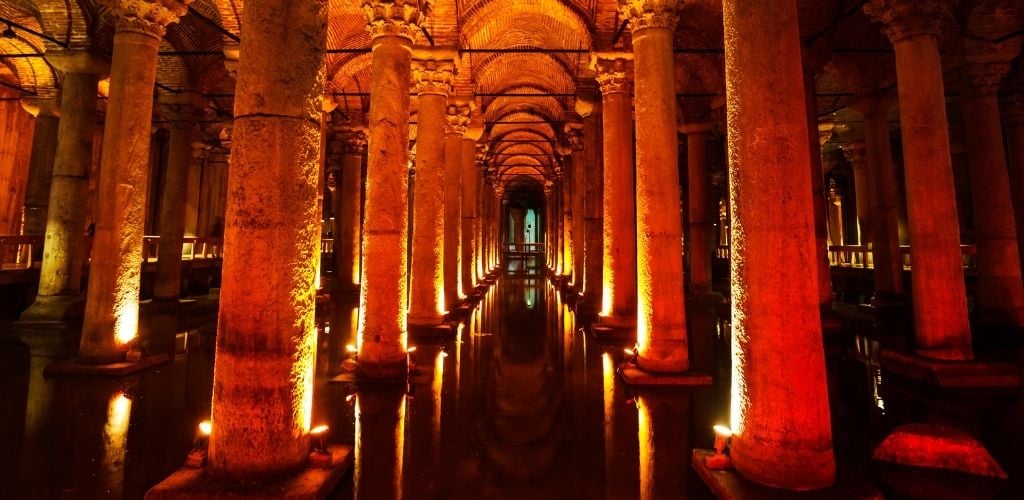Basilica Cistern is the largest ancient underground cistern in Istanbul, which was used to store water in the past and is now a popular tourist attraction. 