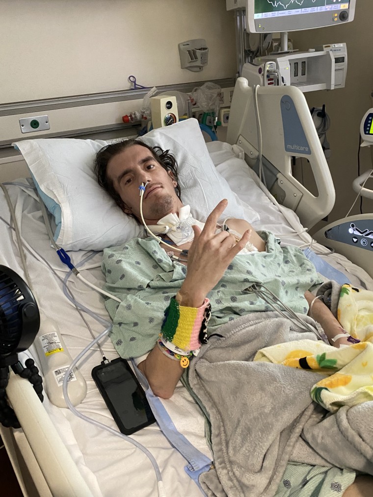Davey Bauer recovering from his double-lung transplant.