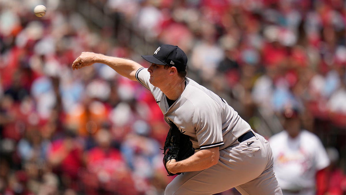 Gerrit Cole throws pitch