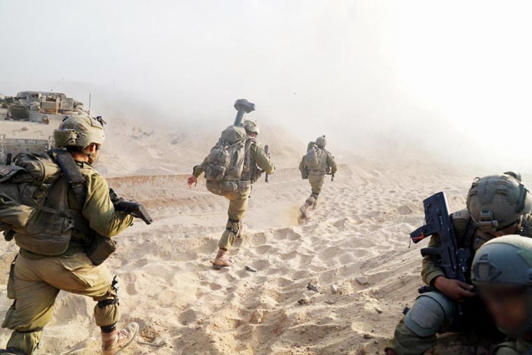 Israeli soldiers in northern Gaza