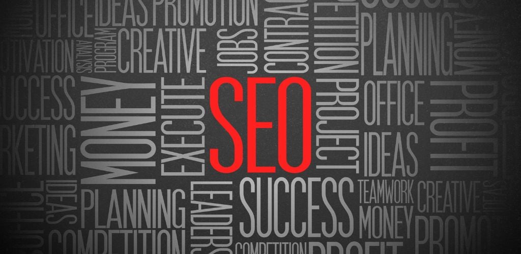SEO business concept background. 