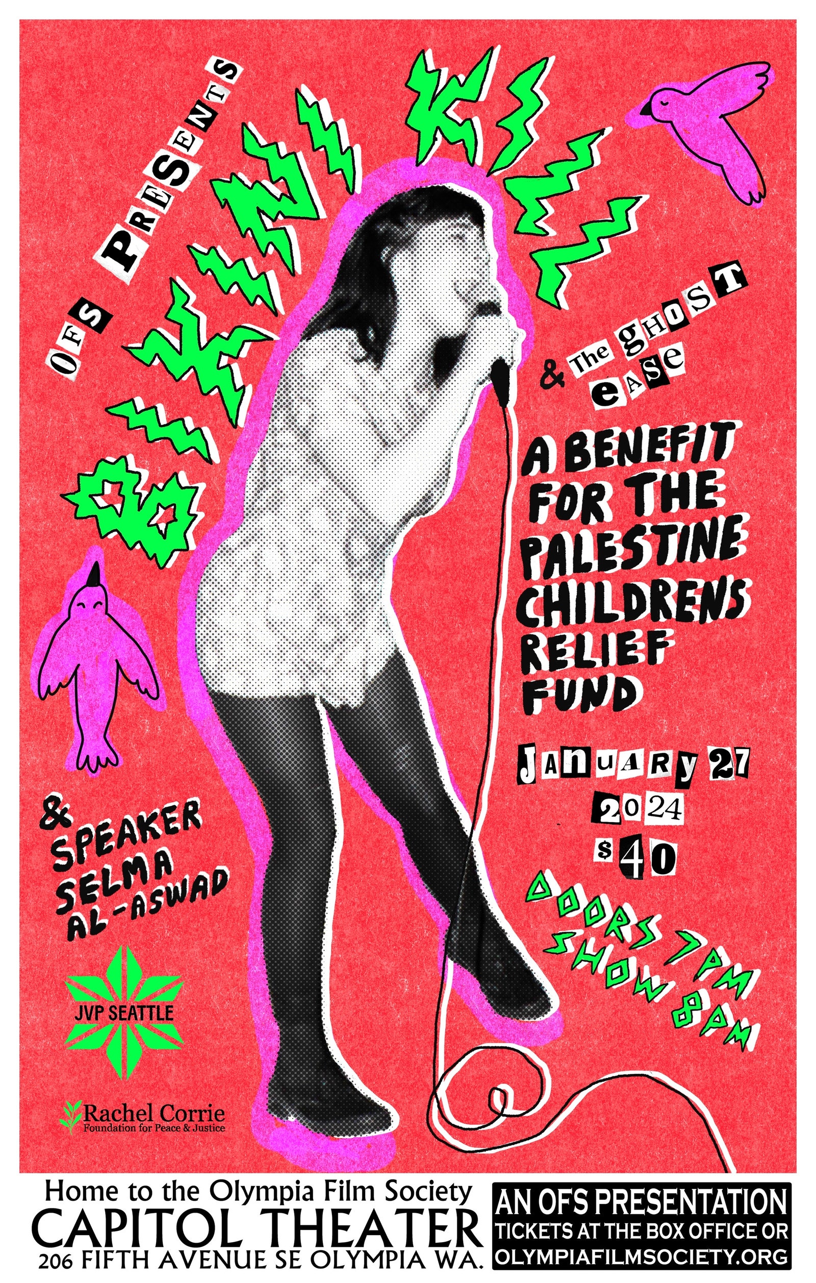 Bikini Kill benefit show poster