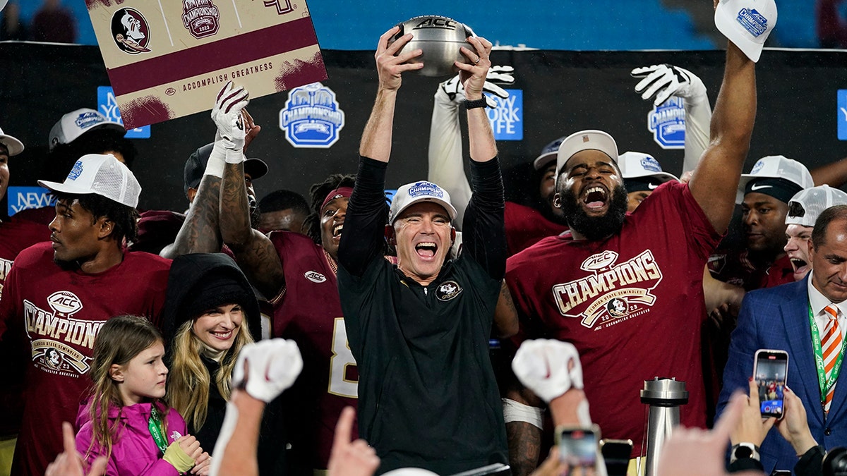 Mike Norvell celebrate