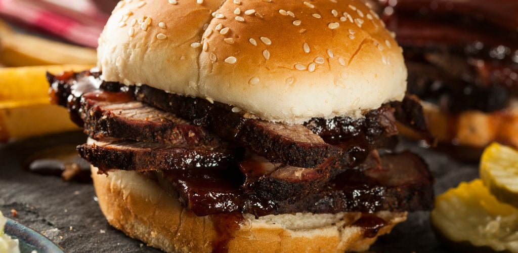 Smoked Barbecue Brisket Sandwich