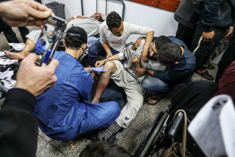 Palestinians, arrested by Israeli soldiers, taken to hospital after their release