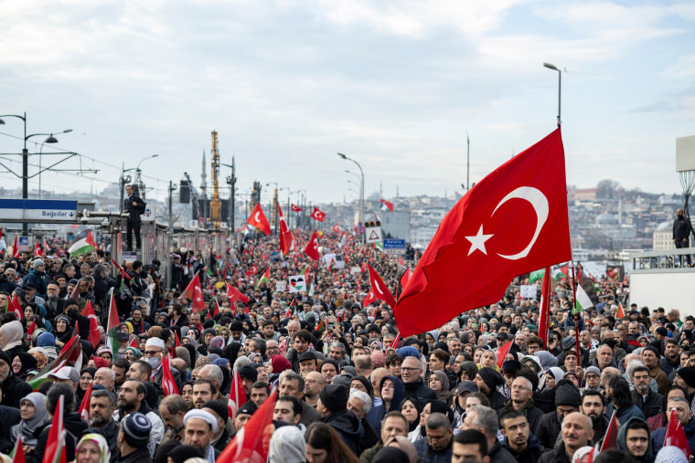 Image: TURKEY-PALESTINIAN-ISRAEL-PKK-DEMO