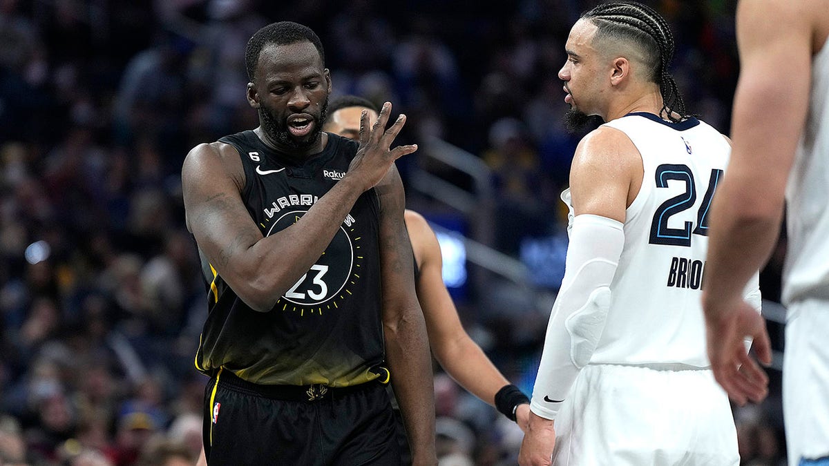 Draymond Green and Dillon Brooks during a game