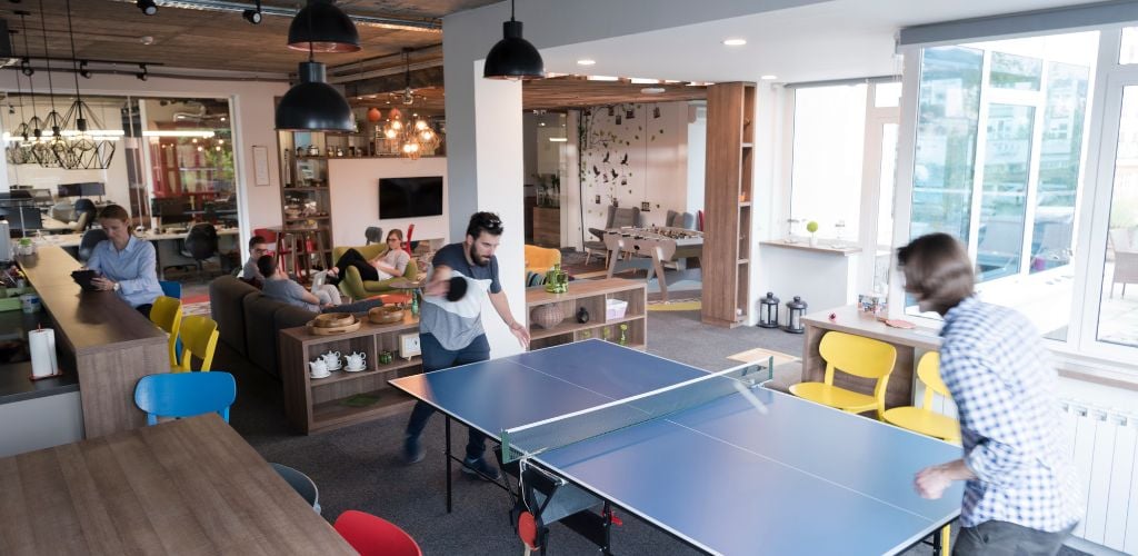 coworking space ping pong table 