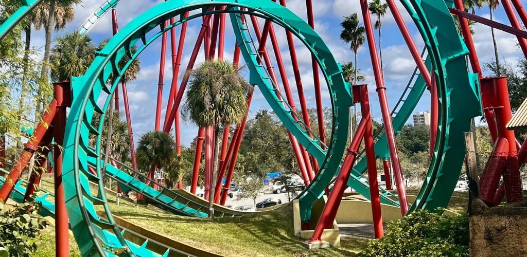 Kumba Roller Coaster at Busch Gardens in Tampa, Florida