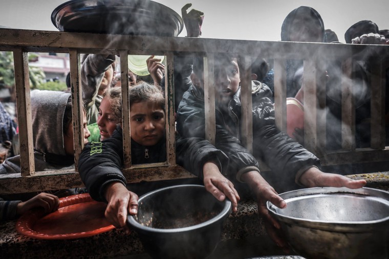 Gaza food distribution in Rafah