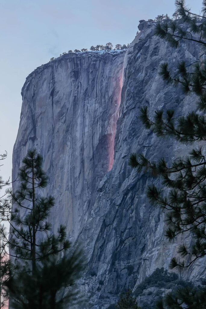 fire waterfall yosemite national park