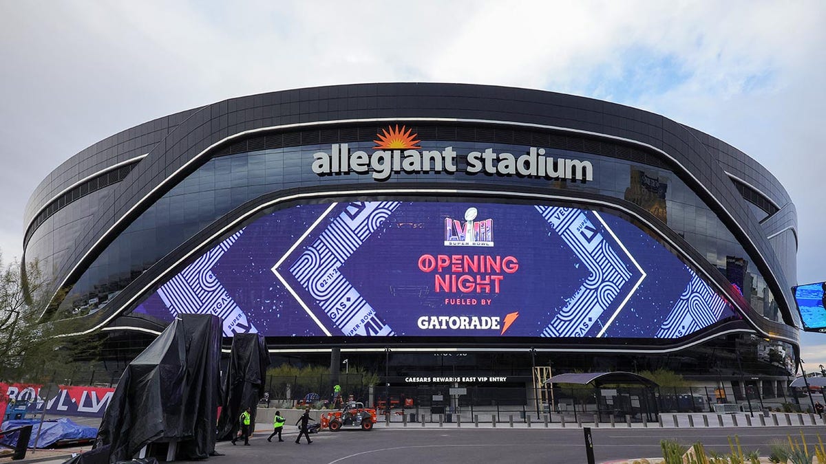 Allegiant Stadium prepares for Super Bowl LVIII