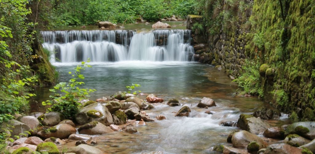 Braga portugal peaceful waterfall