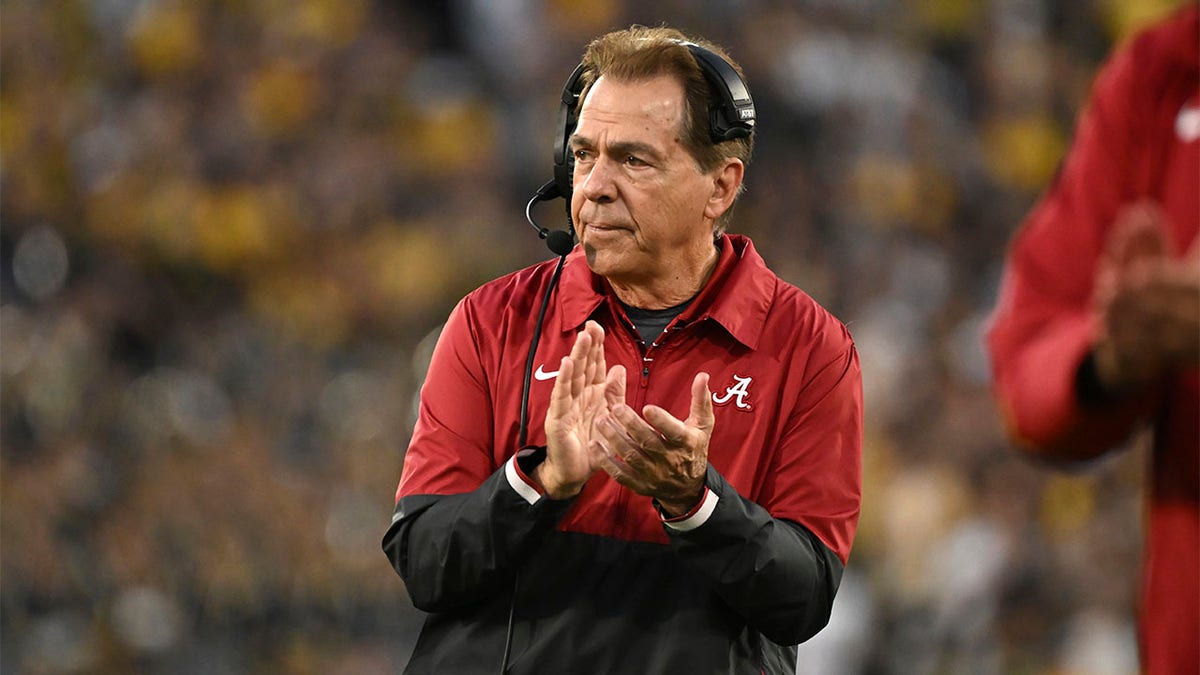 Nick Saban coaches in the CFP