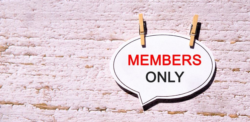 members only, paid membership