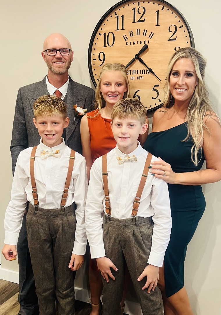 The Westfield family: Emily, her husband Max, their daughter Mckenna and sons Jack (right) and Charlie (left).