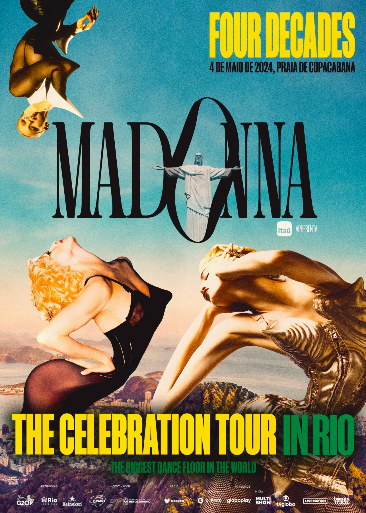 Madonna performs biggest show of career in Rio de Janeiro Brasil to close out Celebration Tour million fans Copacabana Beach poster