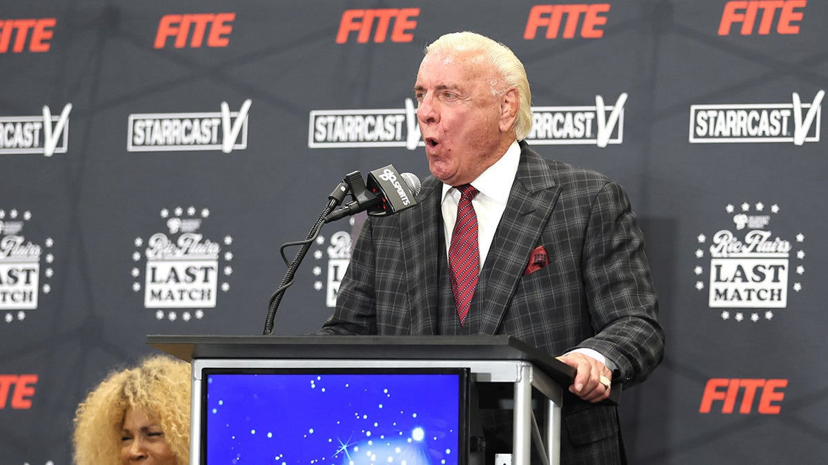 Ric Flair at podium