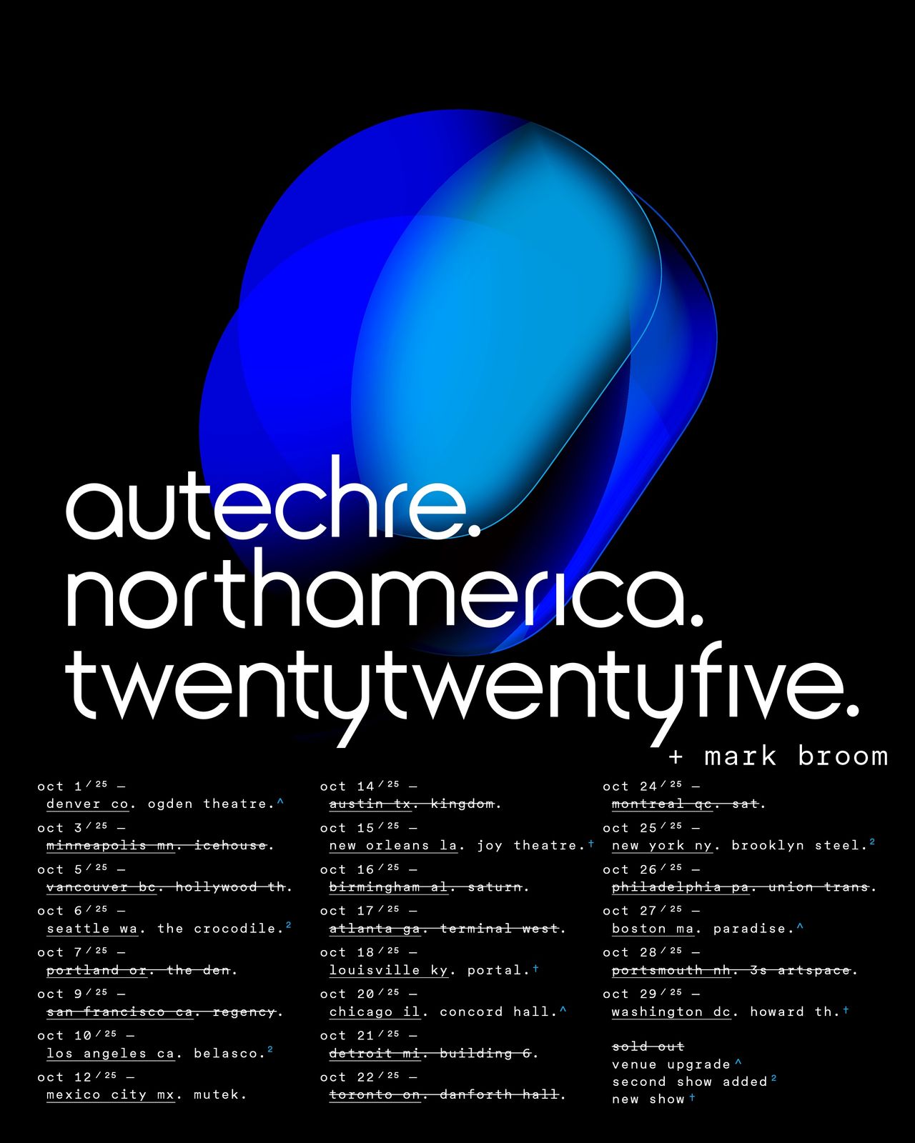 Autechre: TwentyTwentyFive Tour