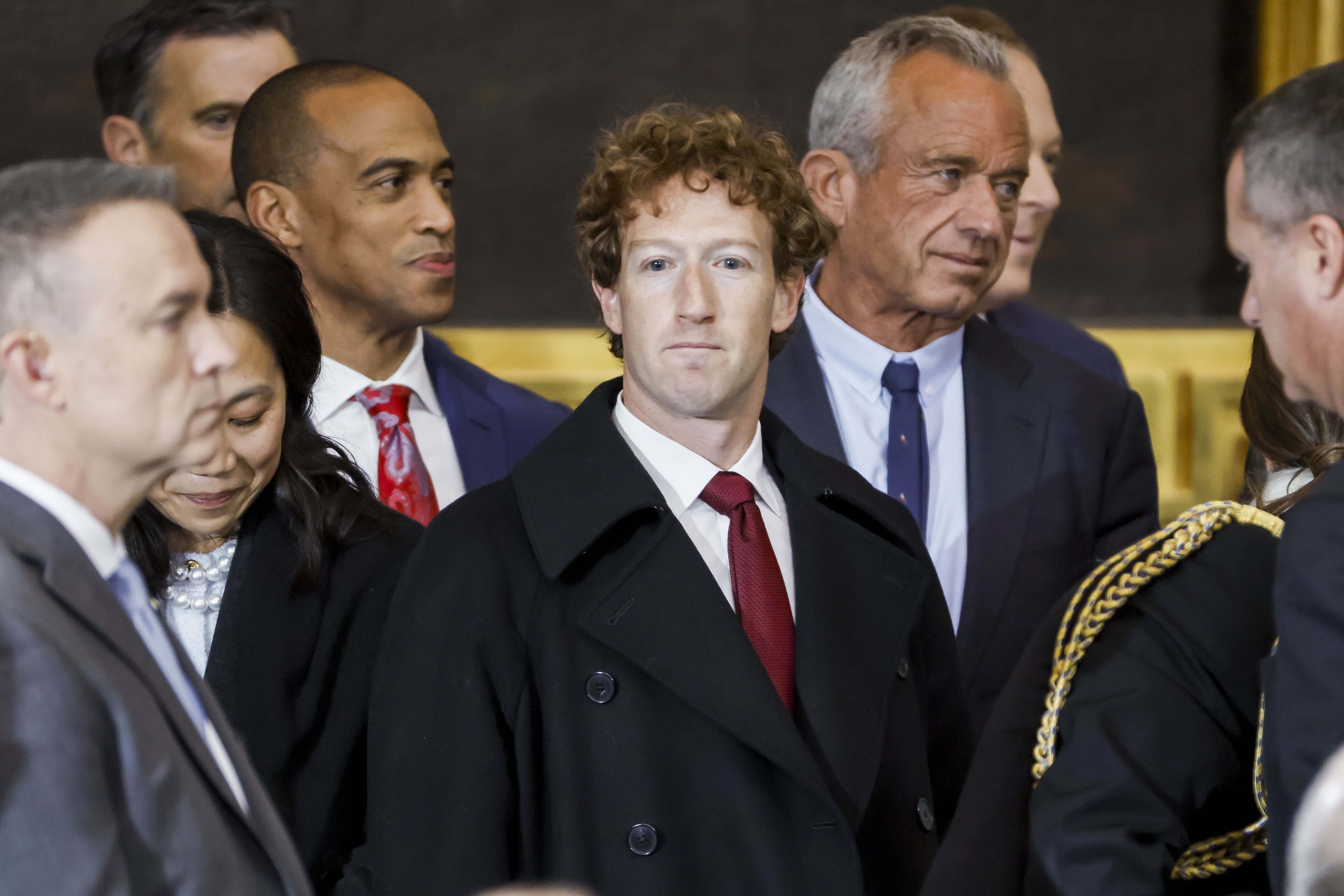 Mark Zuckerberg, the CEO of Meta, at President Trump
