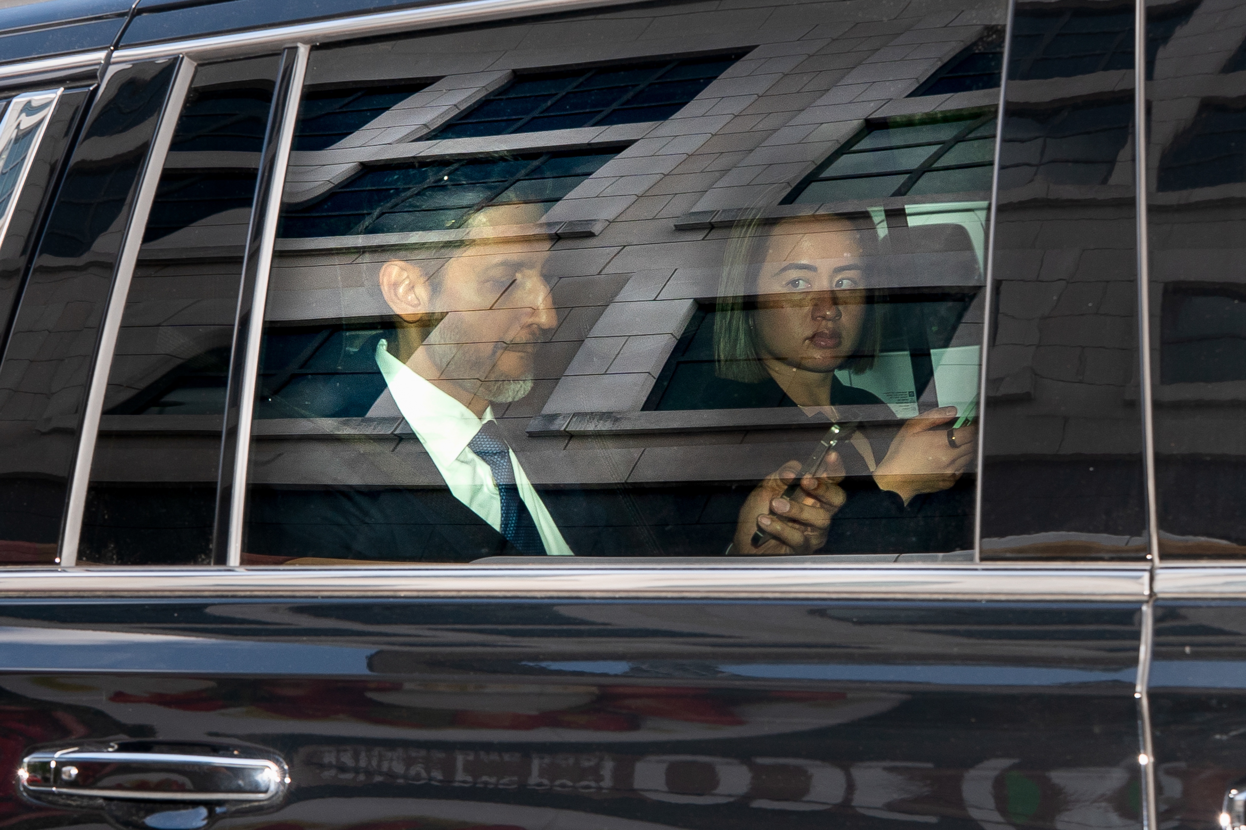 Google CEO Sundar Pichai exits federal court in Washington, D.C., on April 30.