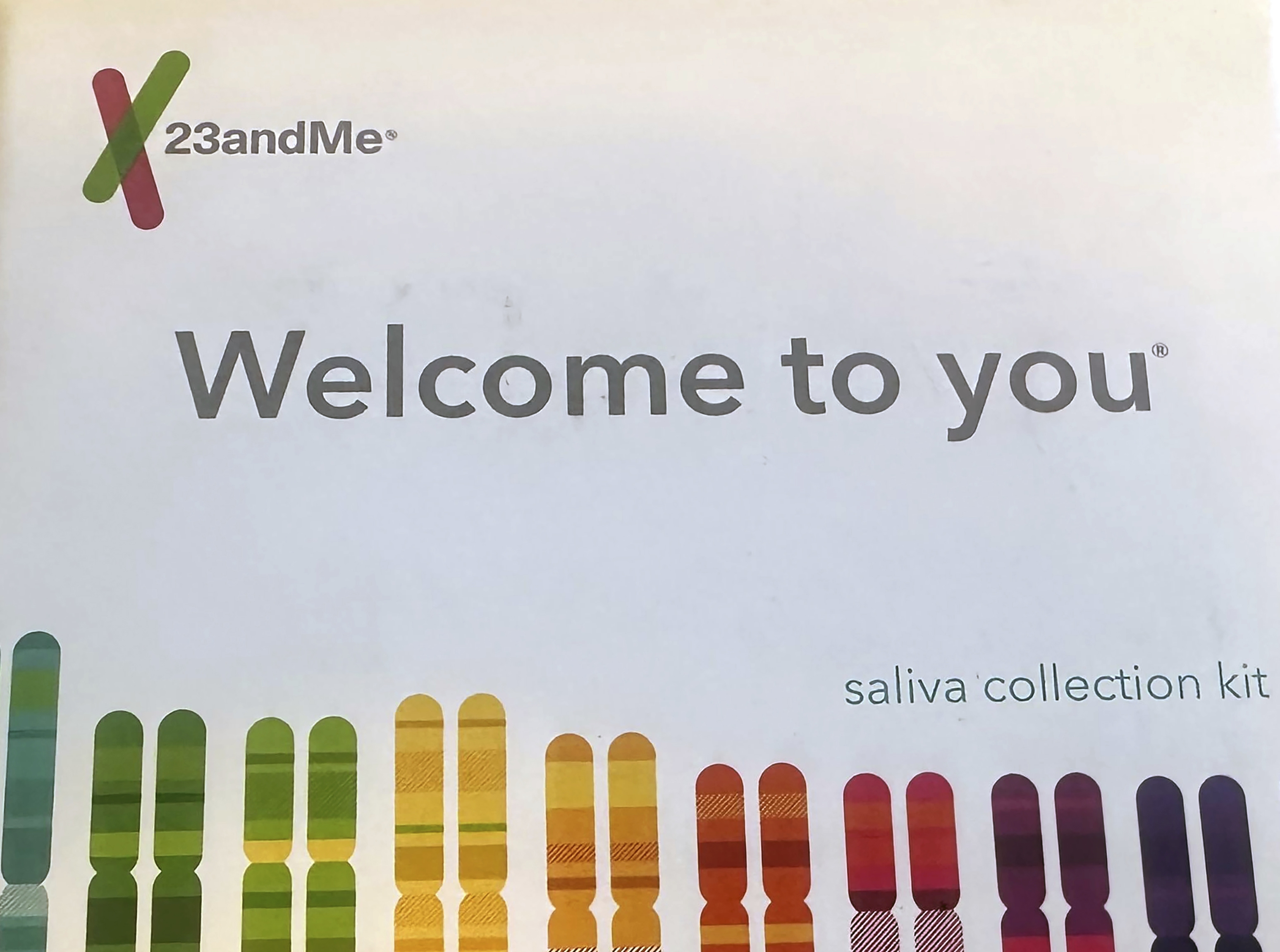 A 23andMe saliva collection kit is shown on March 25, 2025, in Oakland, Calif.