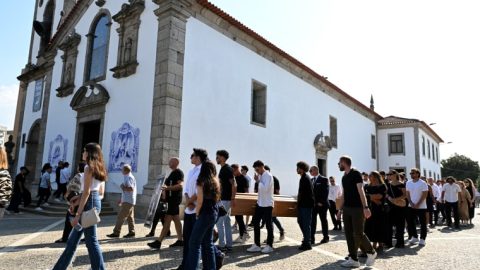 Liverpool players join mourners as soccer star Diogo Jota is laid to rest in his hometown