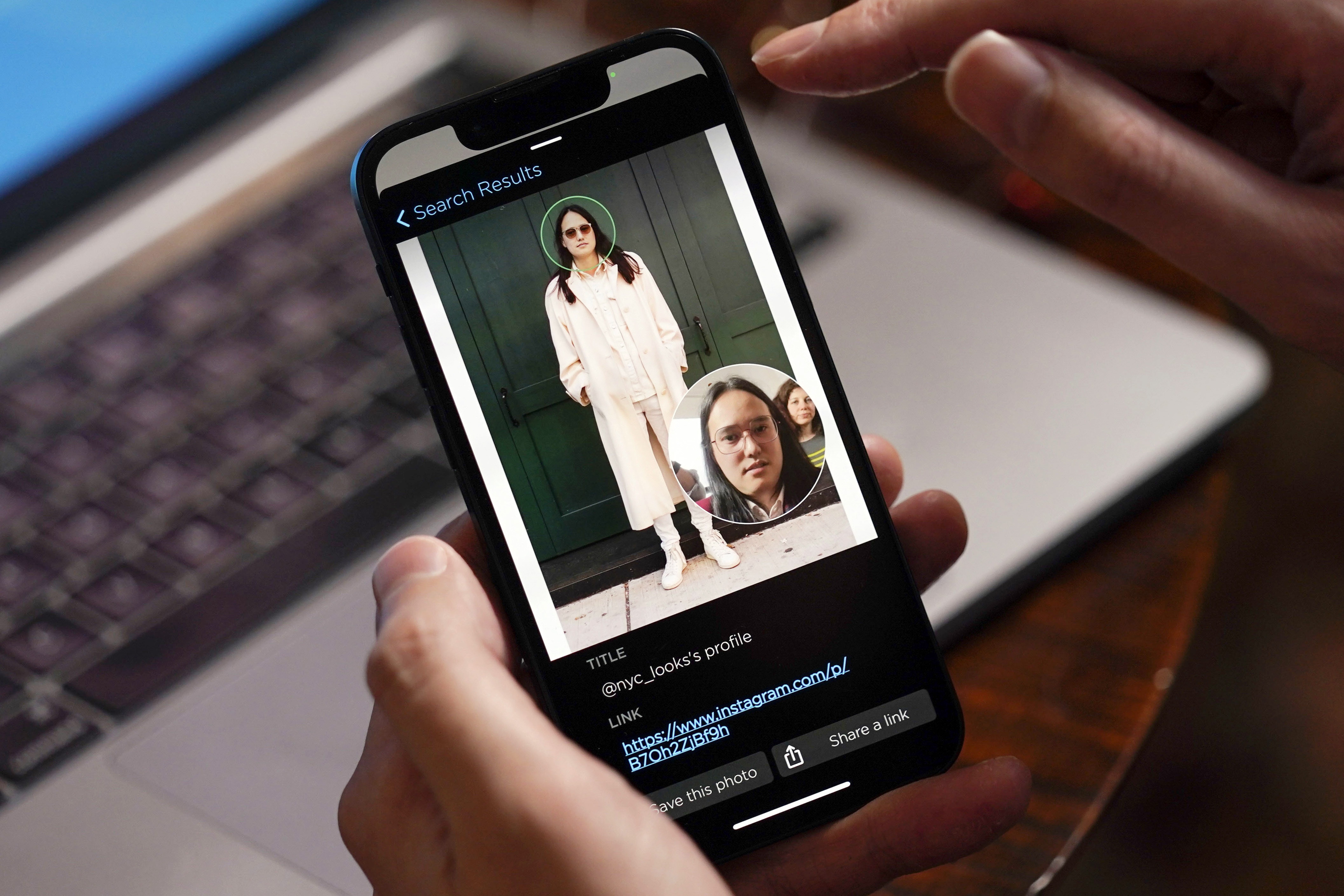 A 2022 file photo demonstrating Clearview AI