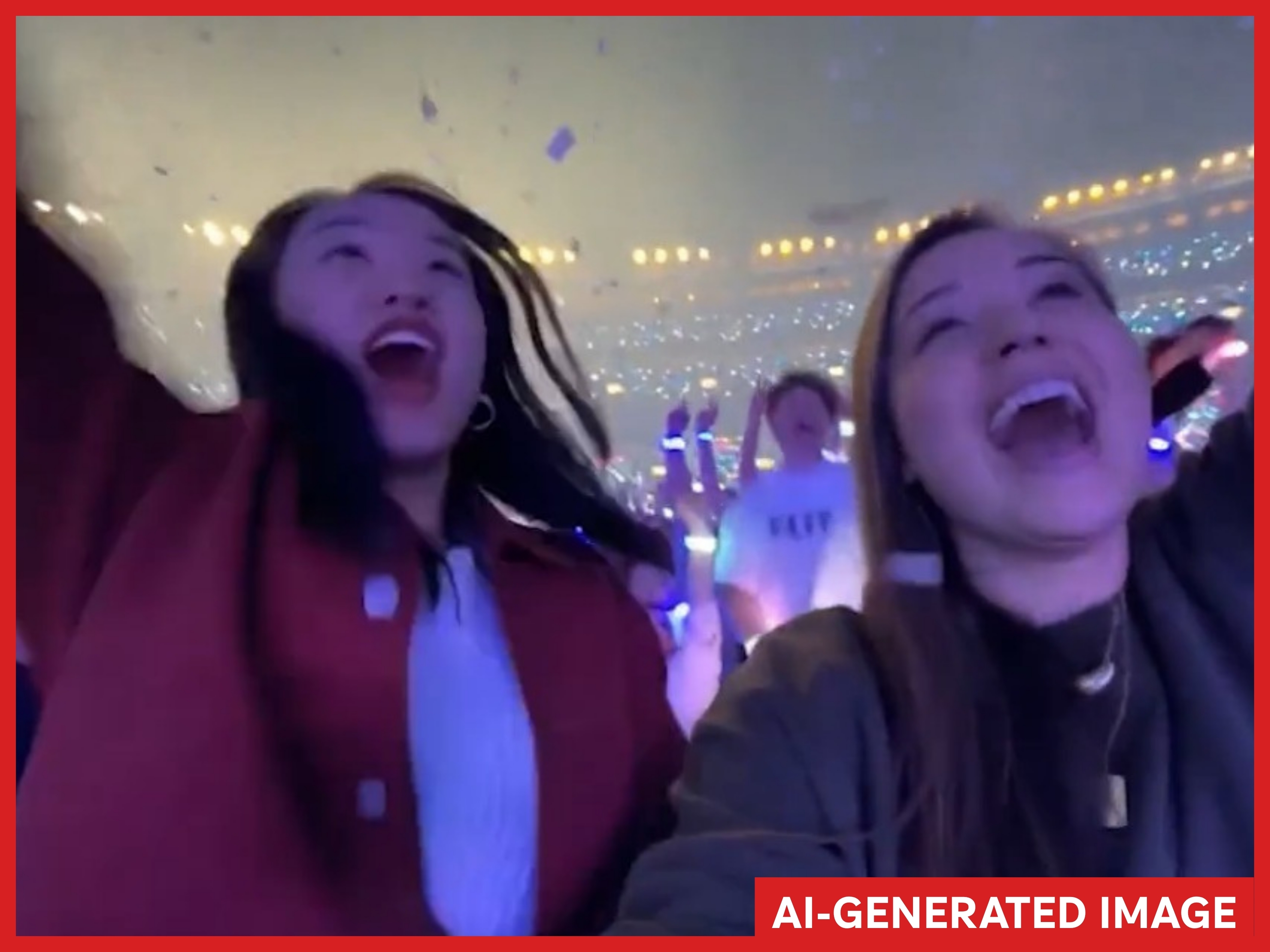 A still showing an AI-created crowd at a big public event from <a href="https://www.youtube.com/watch?v=gzneGhpXwjU" target="_blank" rel="noopener">OpenAI’s publicity video</a> for its new video generation platform Sora 2. AI crowd scenes have traditionally posed a big technical challenge for companies like OpenAI and Google. But their models are improving all the time.’/></p><p>Odd fingers and faces in the crowd of a recent Will Smith concert video led to suspicions of AI. But AI is improving fast, and there are serious implications for how “fake” crowds might be coopted.</p><p>(Image credit: OpenAI)</p><p><img src=