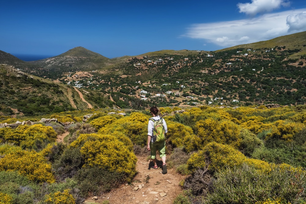 solo hiking in nature
