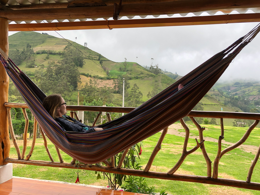 realaxing in a hammock with a nice view