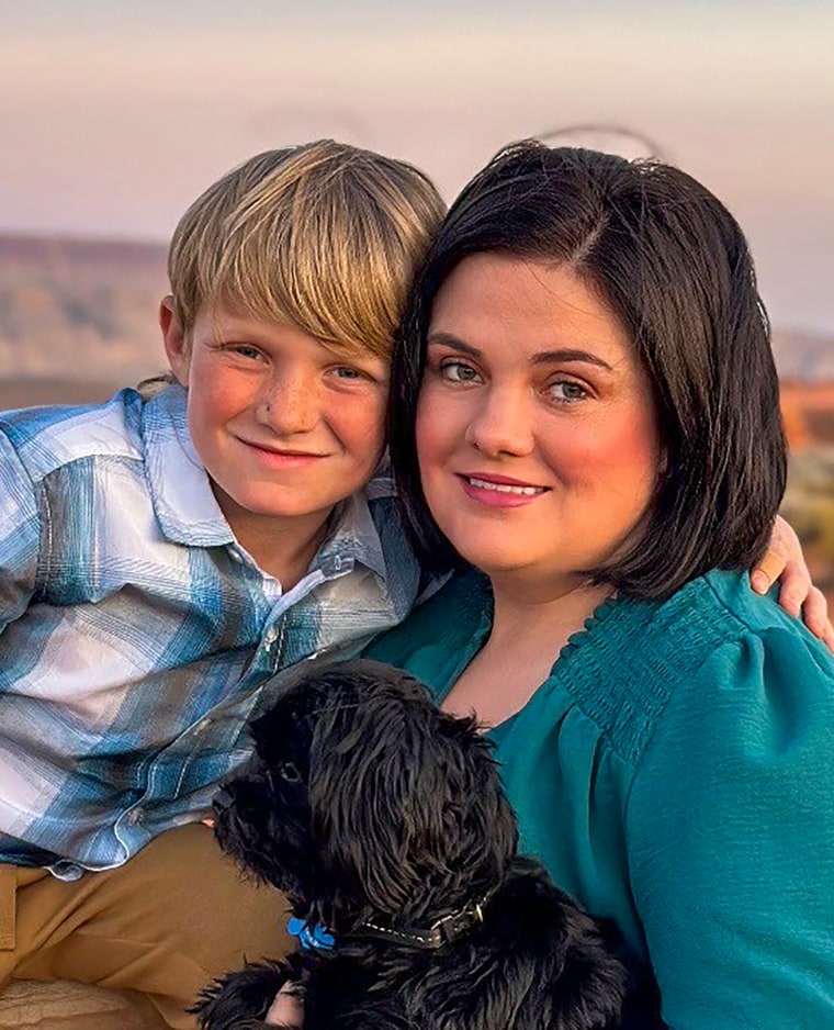 Gloria Steed and her 9-year-old son Jhonde Steed.