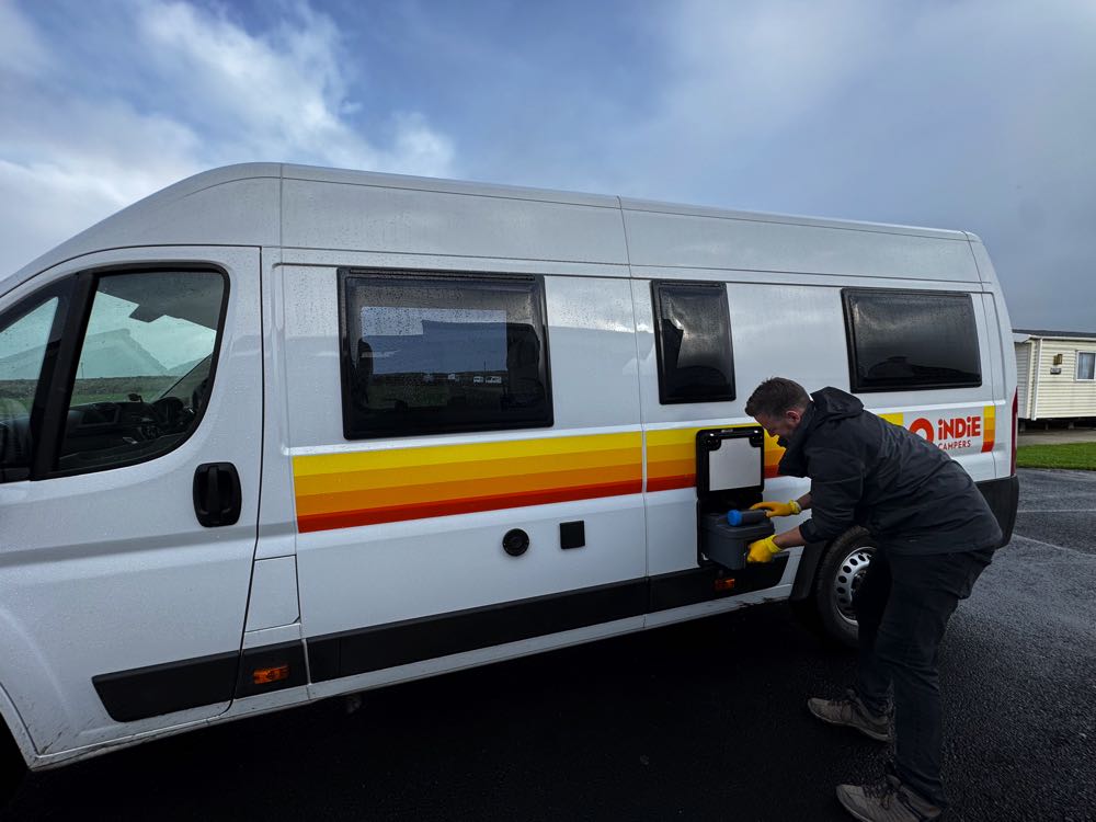 dumping the greywater in a campervan in ireland