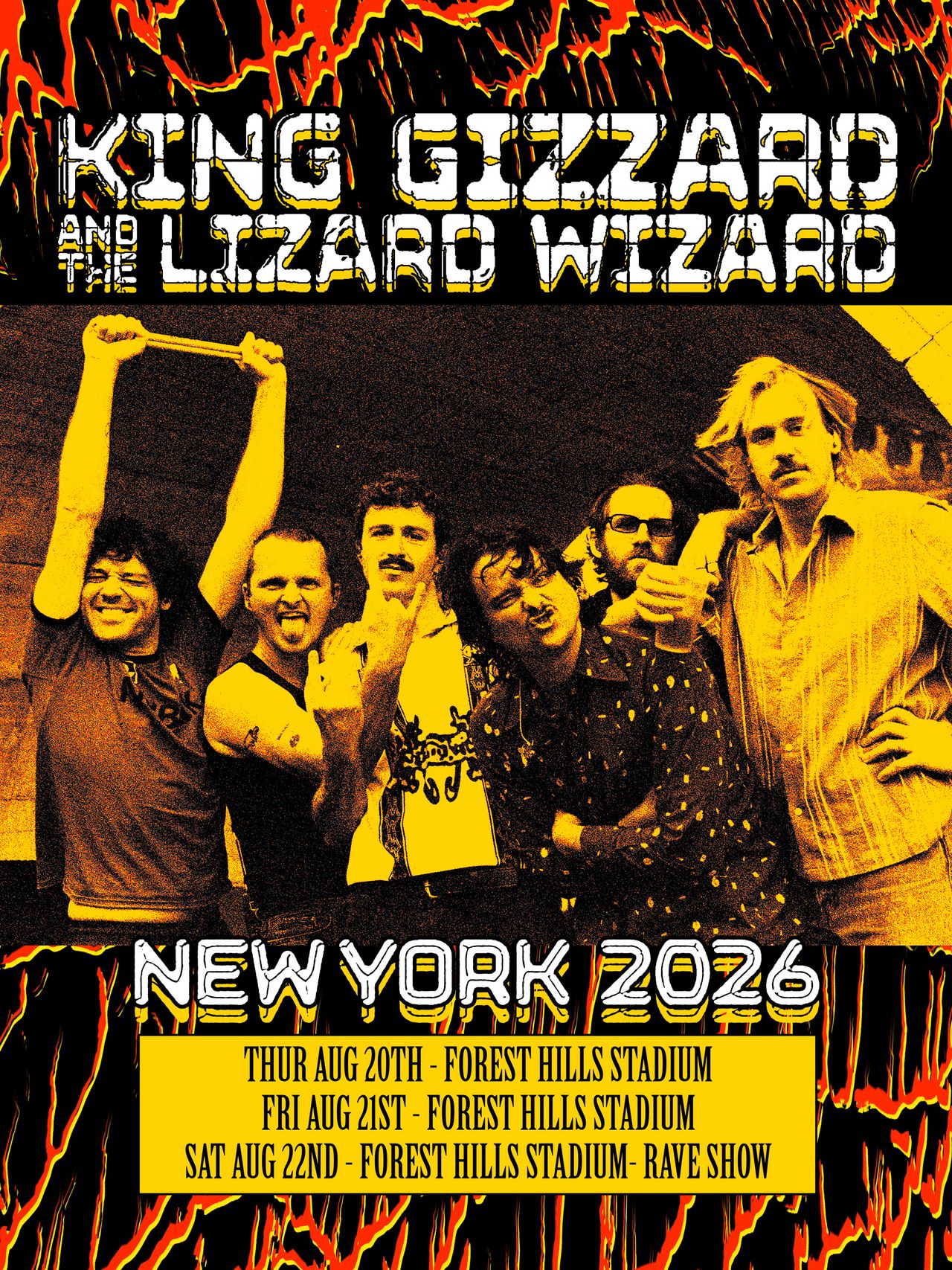 King Gizzard & the Lizard Wizard tour poster