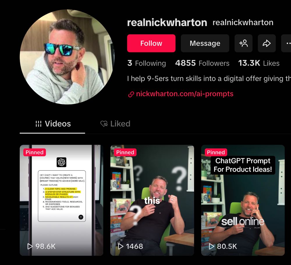 tiktok account